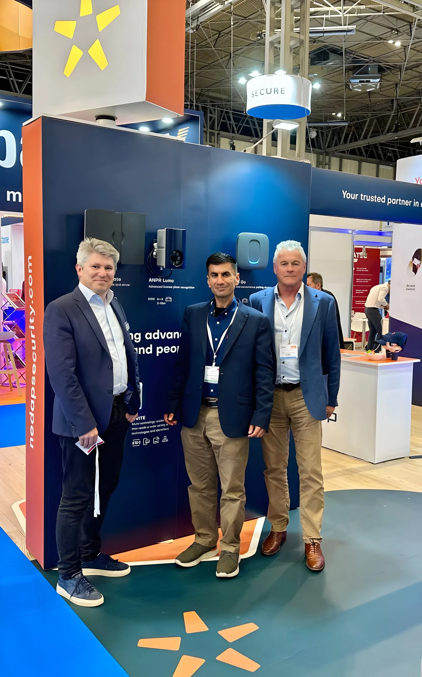 The Nortech team with Nedap on the Nedap stand at a security exhibition