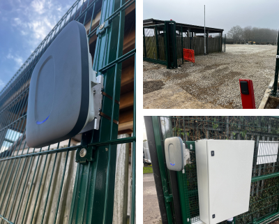 uPASS Go long-range readers at a Caravan and Motorhome Club storage site